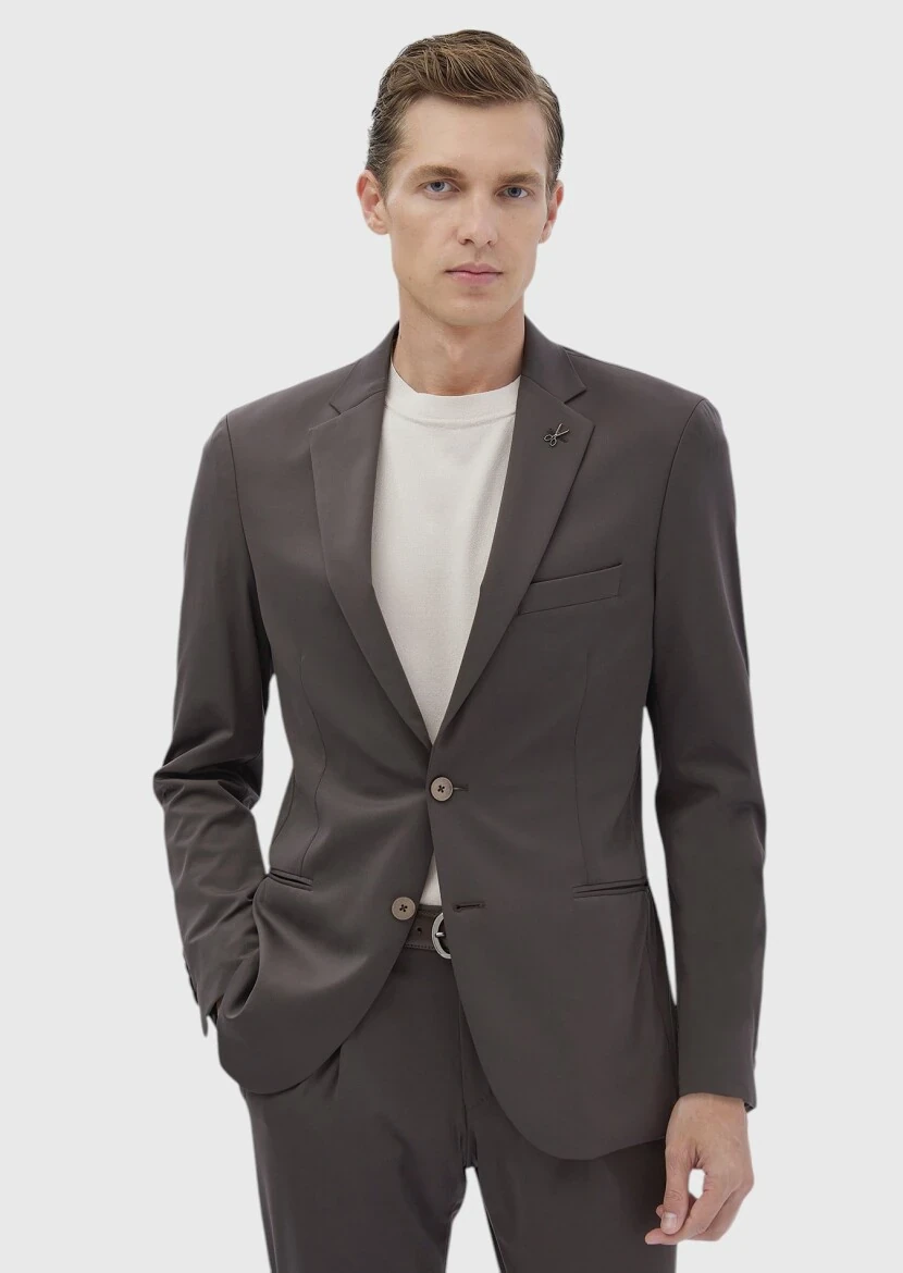 Burgundy Plain Comfort Fit Suit - RAMSEY