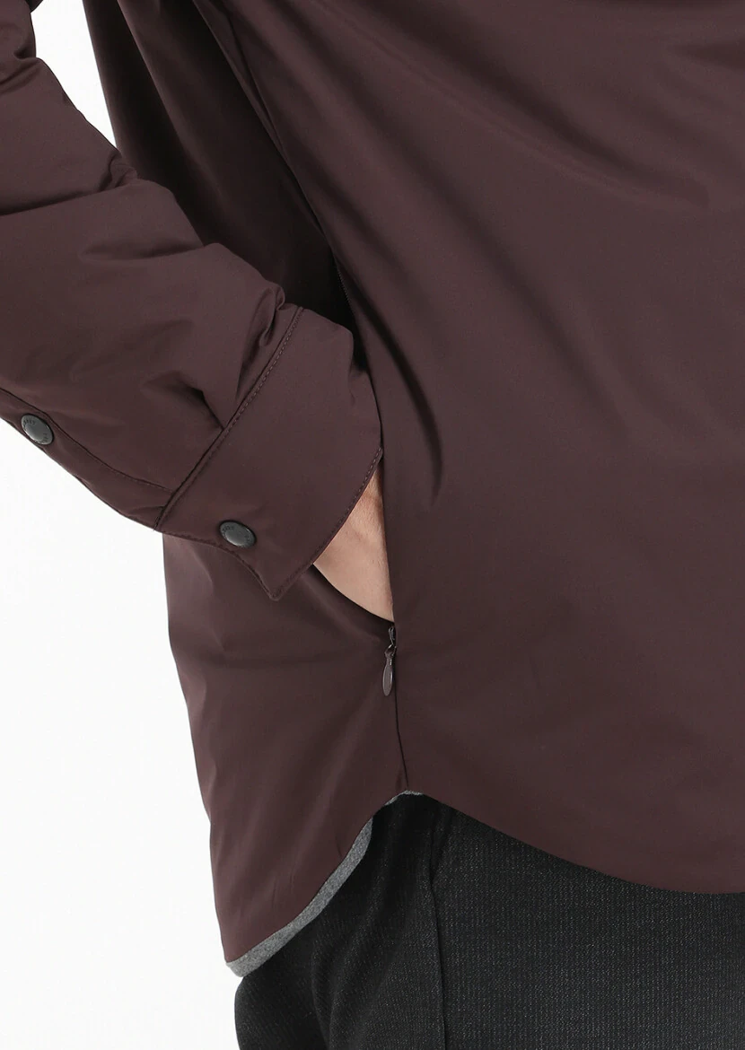 Burgundy Regular Fit Blazer - 4