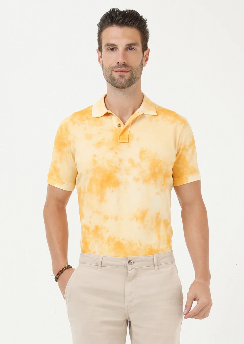 Colourful Plain Polo Neck 100% Cotton T-Shirt - 1