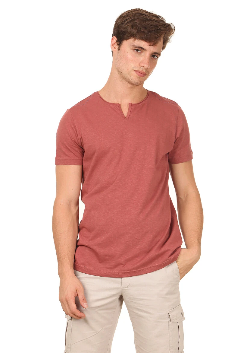 Copper Plain 100% Cotton T-Shirt - 1