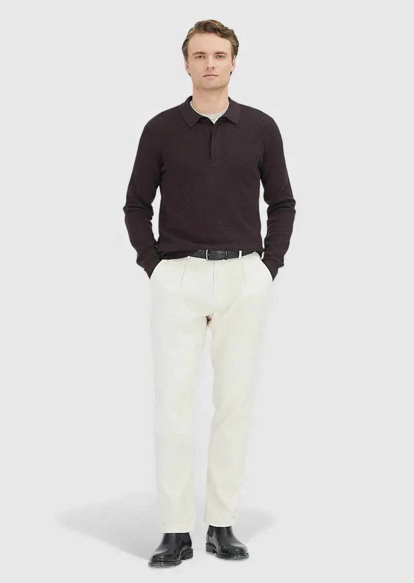 Damson Color Knitwear Sweatshirt - 2