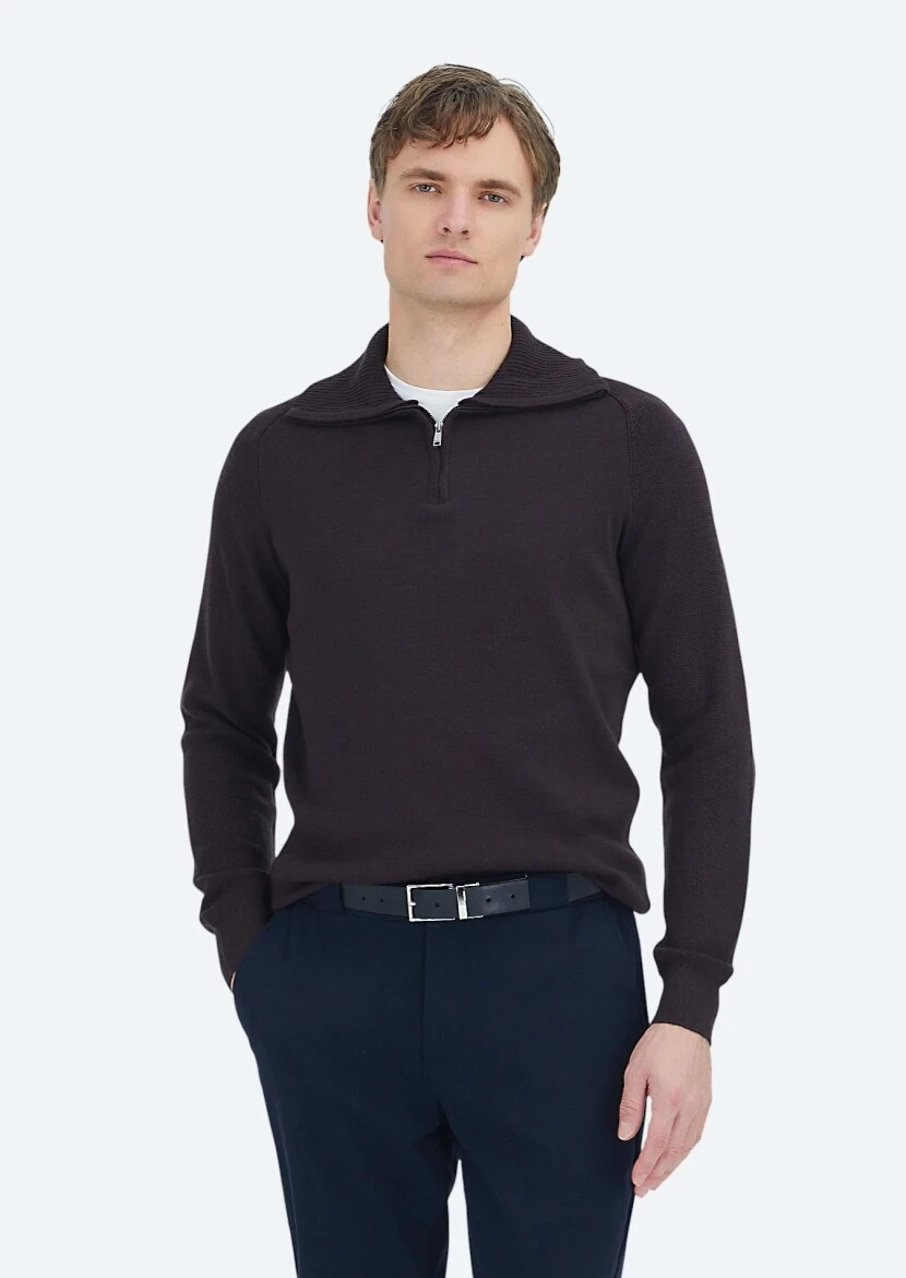 Damson Color Knitwear Sweatshirt - RAMSEY