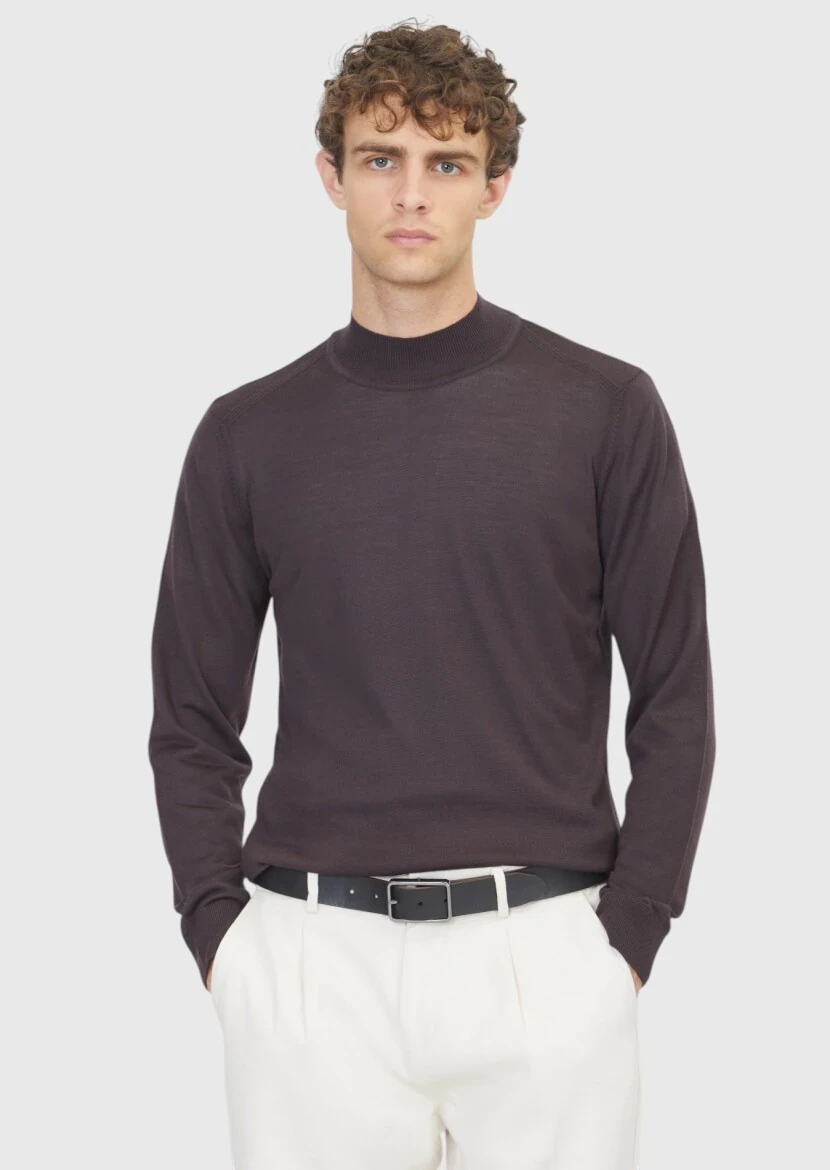 Damson Color Knitwear Sweatshirt - RAMSEY