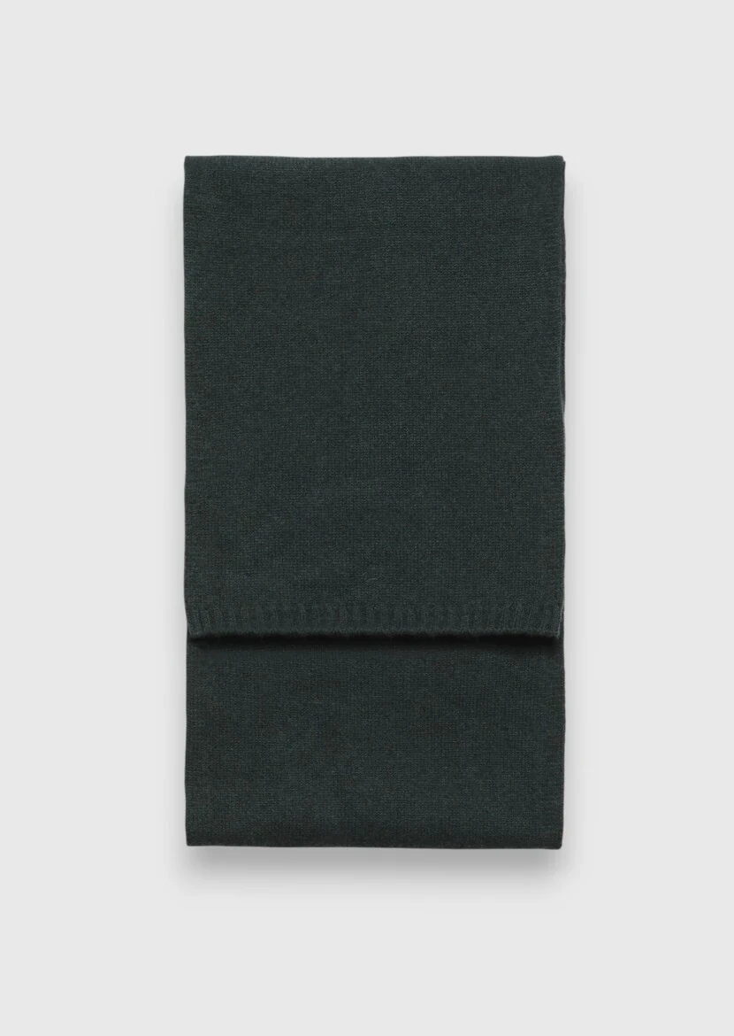 Dark Beige %100 Kaşmir Scarf - 1