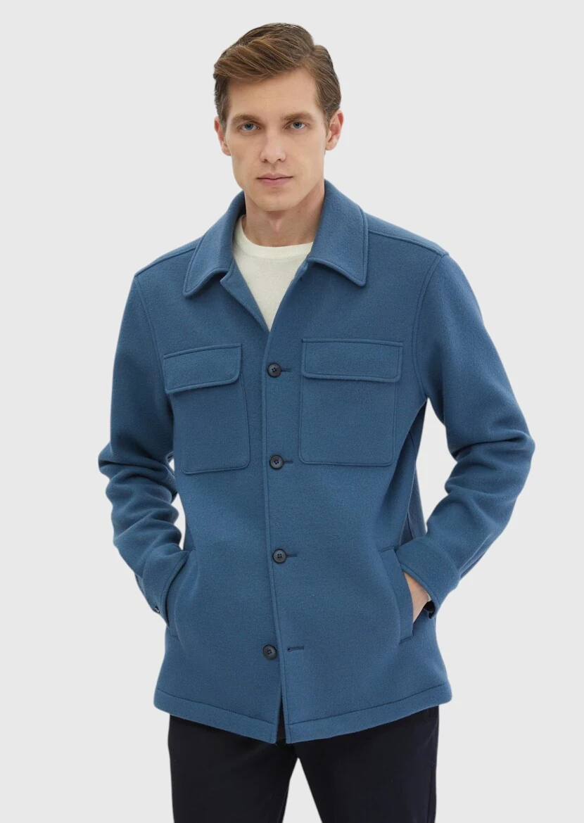 Dark Blue Overshirt - RAMSEY