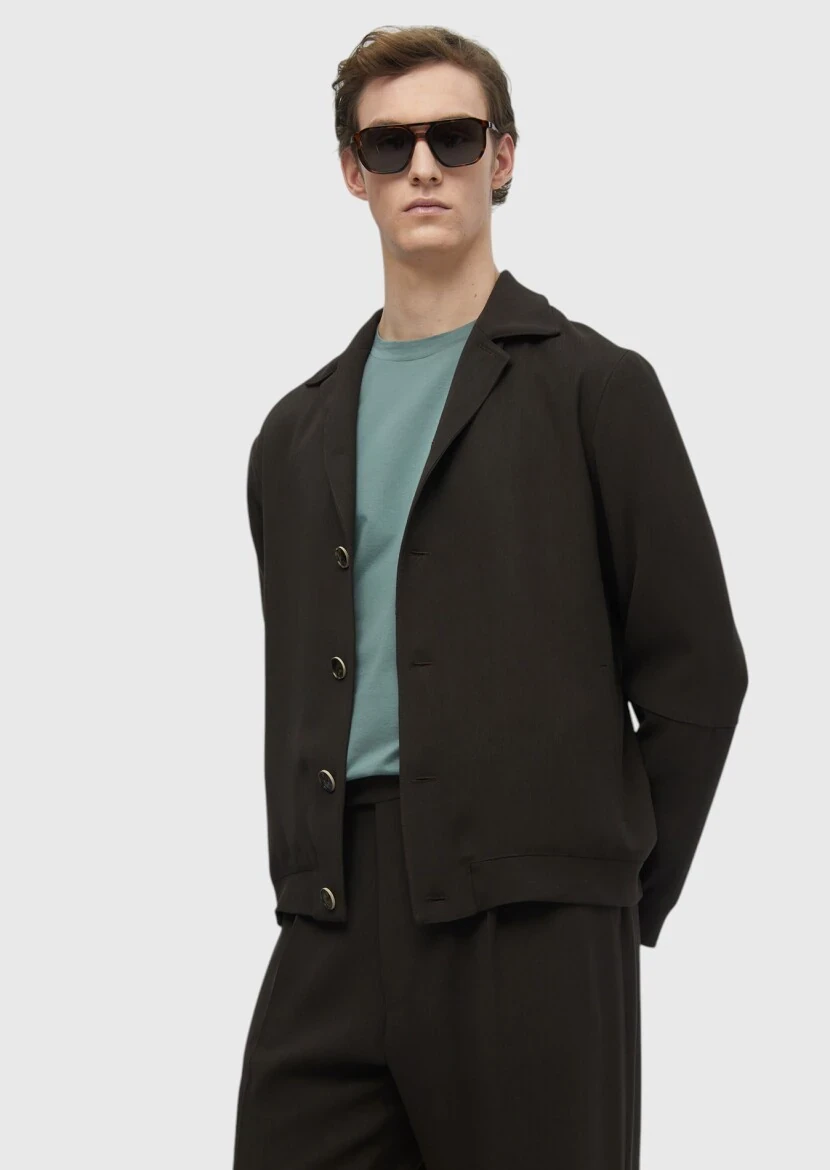 Dark Brown Plain Comfort Fit Wool Blended Suit - RAMSEY