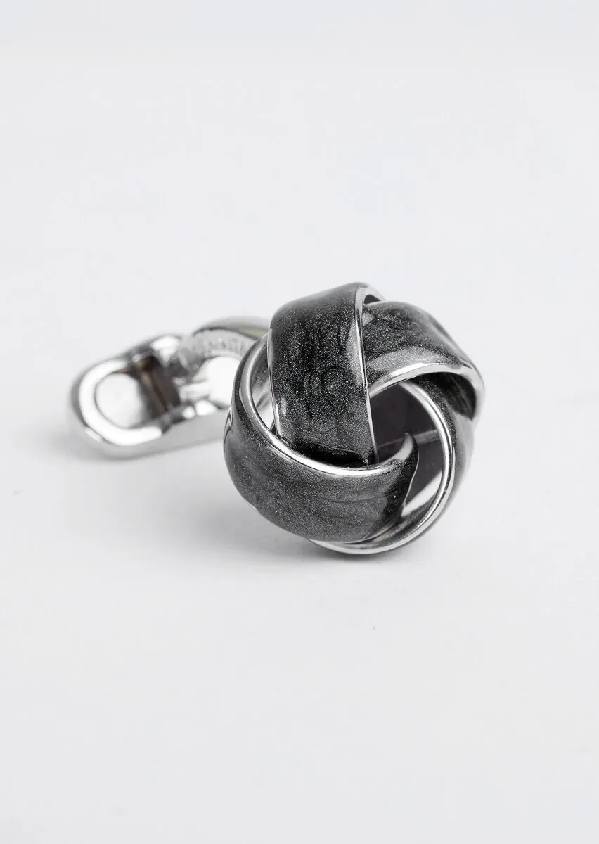 Dark Grey Brass Cuff Link - 3