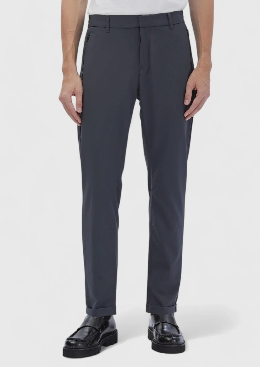 Dark Grey Knitting Jogging Fit Casual Trousers 