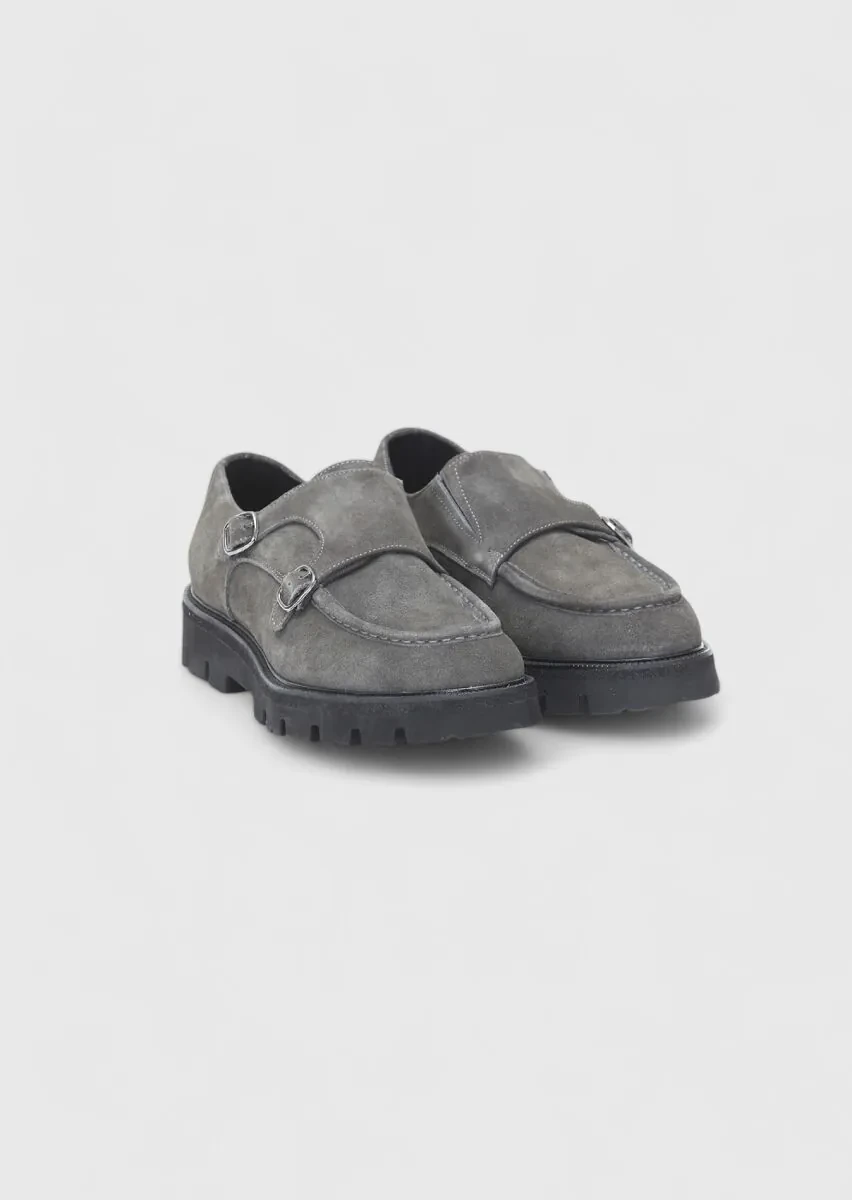 Dark Grey Leather Casual Loafer - 2