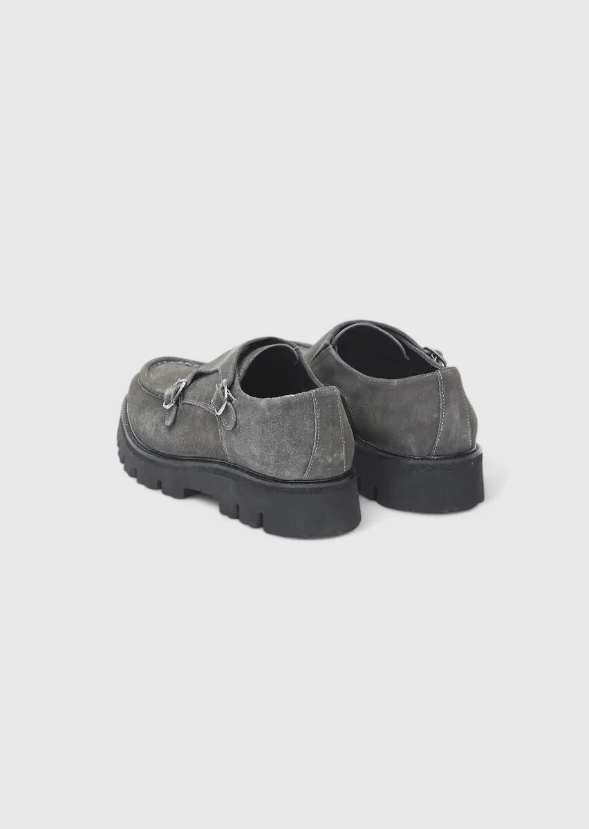 Dark Grey Leather Casual Loafer - 4