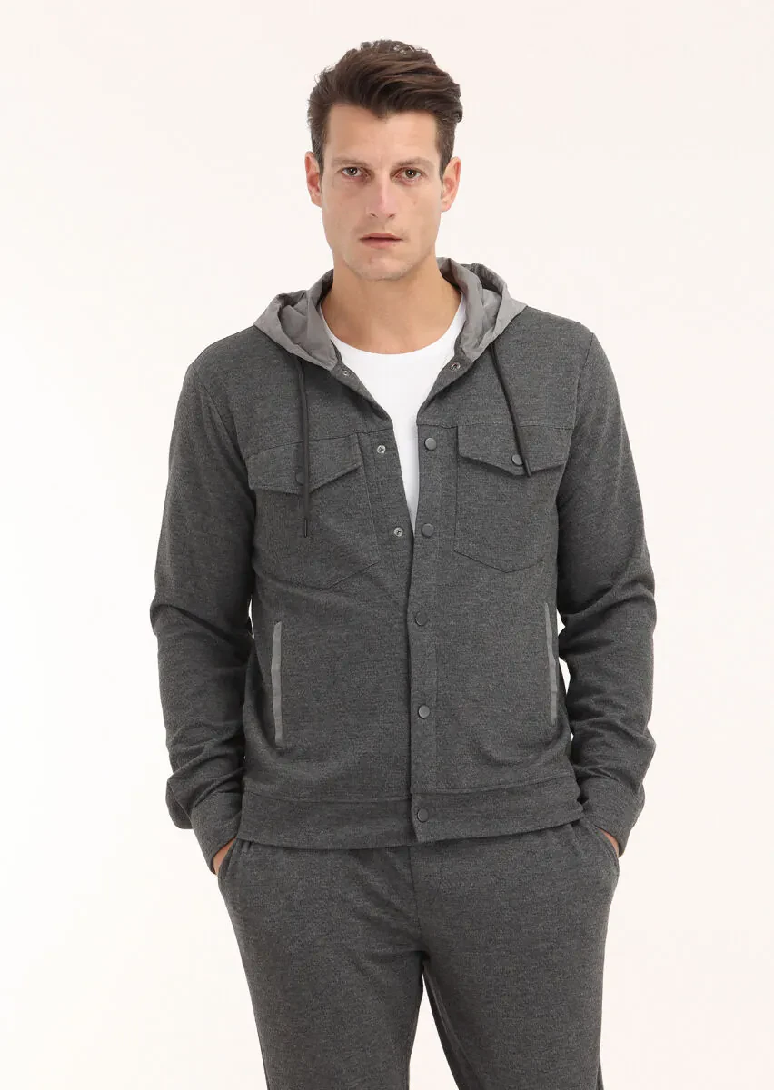 Dark Grey Regular Fit Blazer - 2