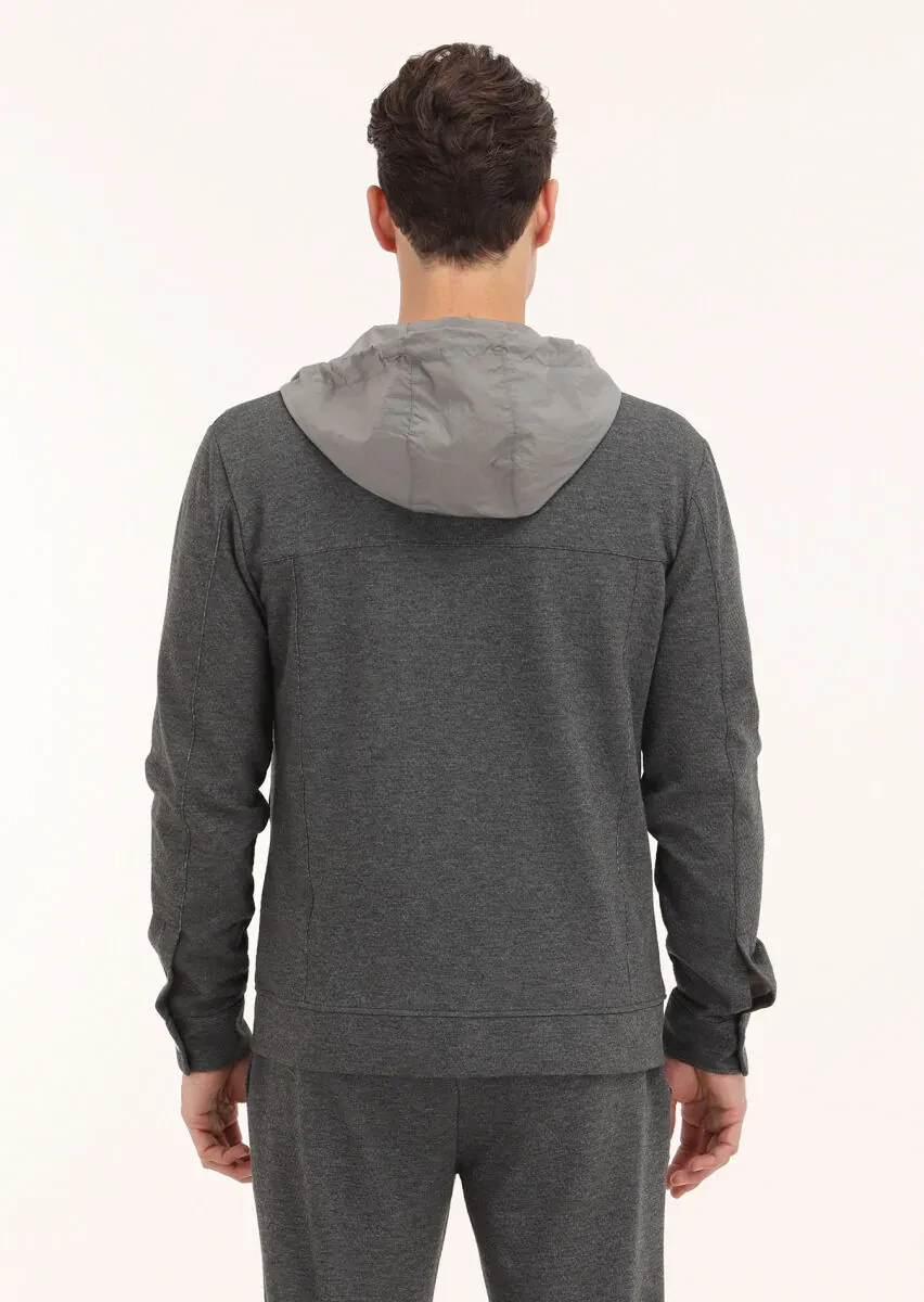 Dark Grey Regular Fit Blazer - 4