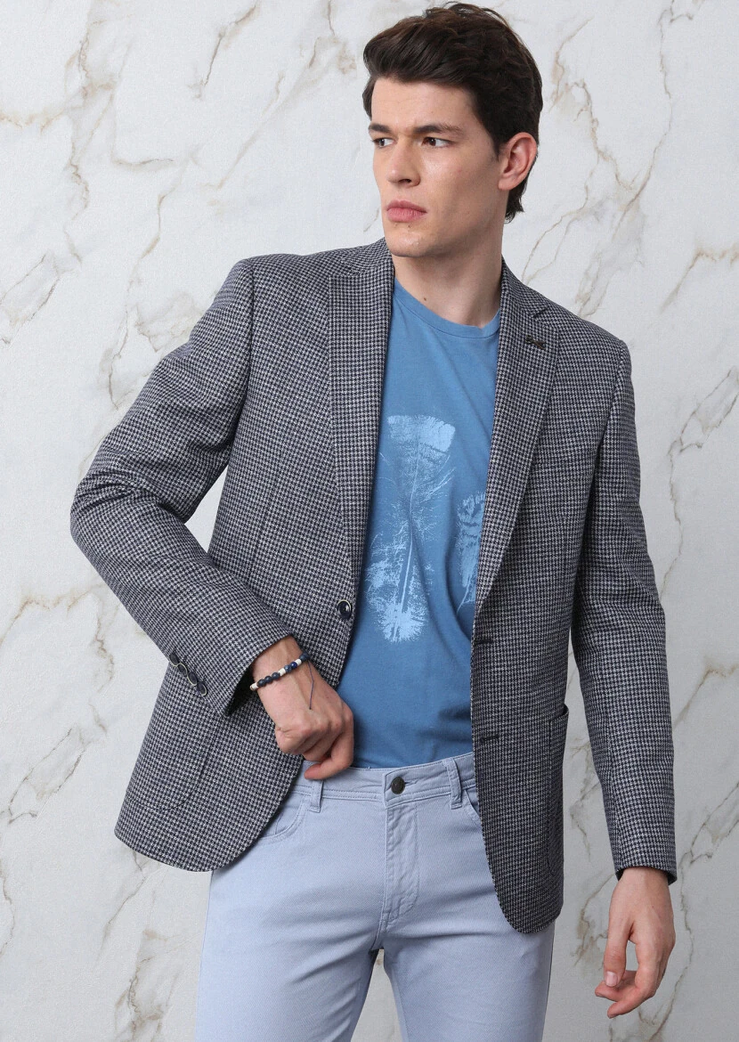 Dark Indigo Printed 100% Cotton T-Shirt - 7