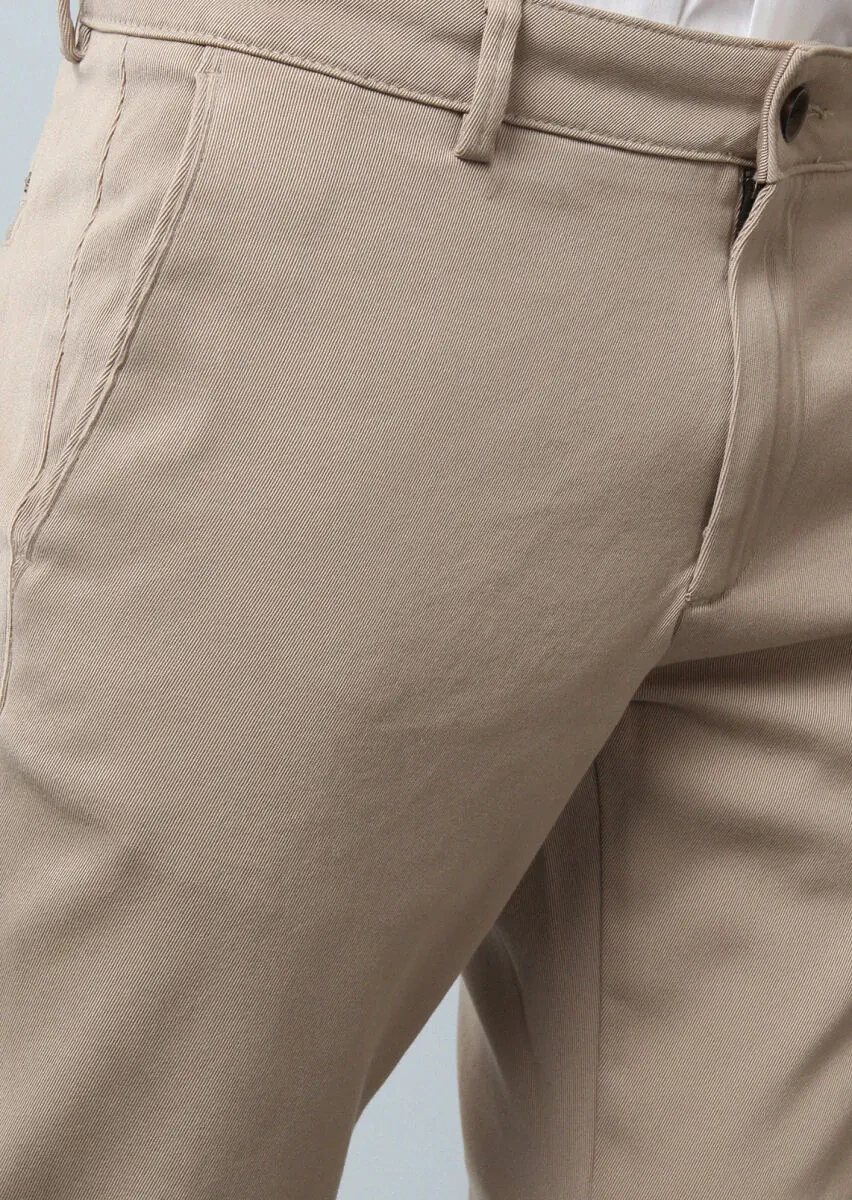 Deve Tüyü Düz Dokuma Regular Fit Casual %100 Pamuk Pantolon - 3