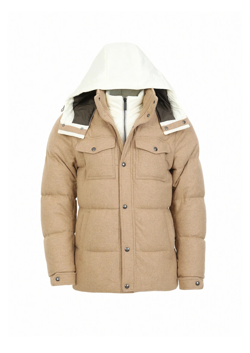 Deve Tüyü Regular Fit Kapüşonlu Casual Örme Kaban - 6