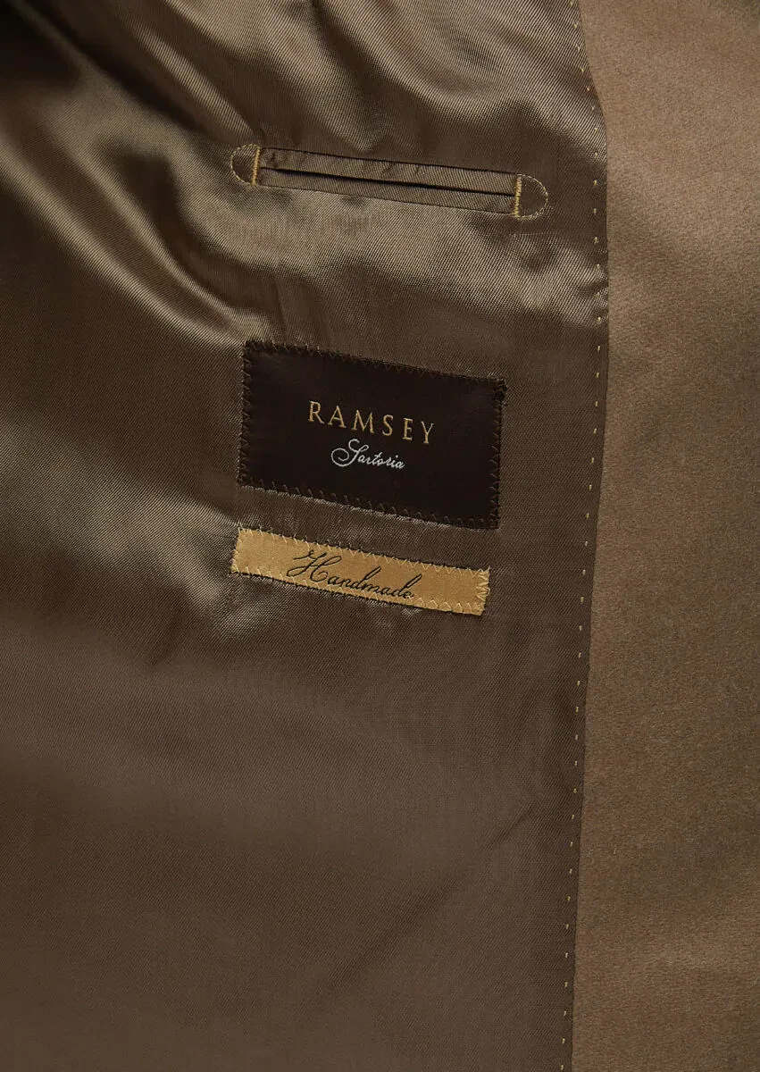 Deve Tüyü Regular Fit Kelebek Yaka Klasik Dokuma Palto - 8