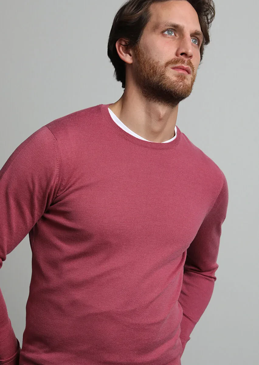 Dusty Rose Color Knitwear Sweatshirt - 2