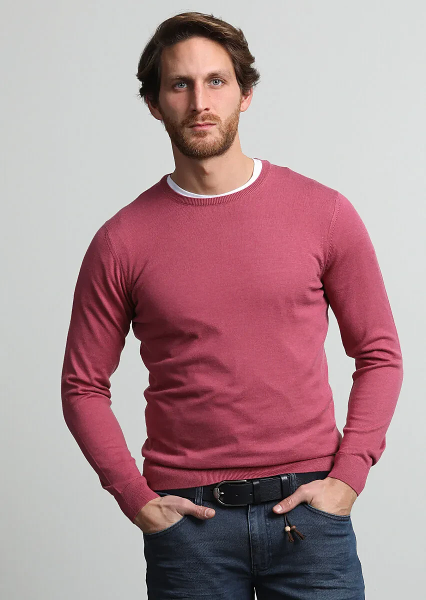 Dusty Rose Color Knitwear Sweatshirt - 3