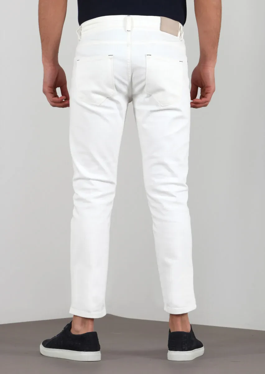 Ecru Cotton Blended Denim - 2