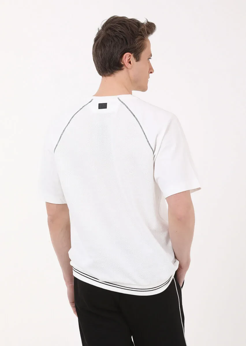 Ecru Jacquard Sweatshirt - 5