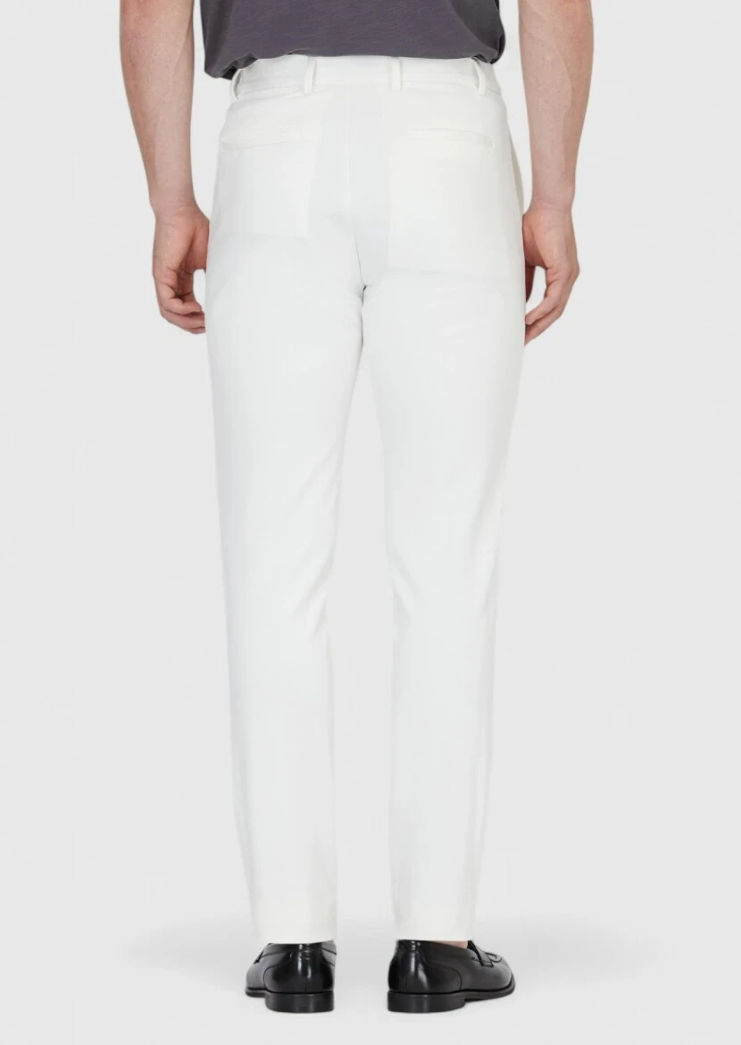 Ecru Knitting Jogging Fit Casual Trousers - 5