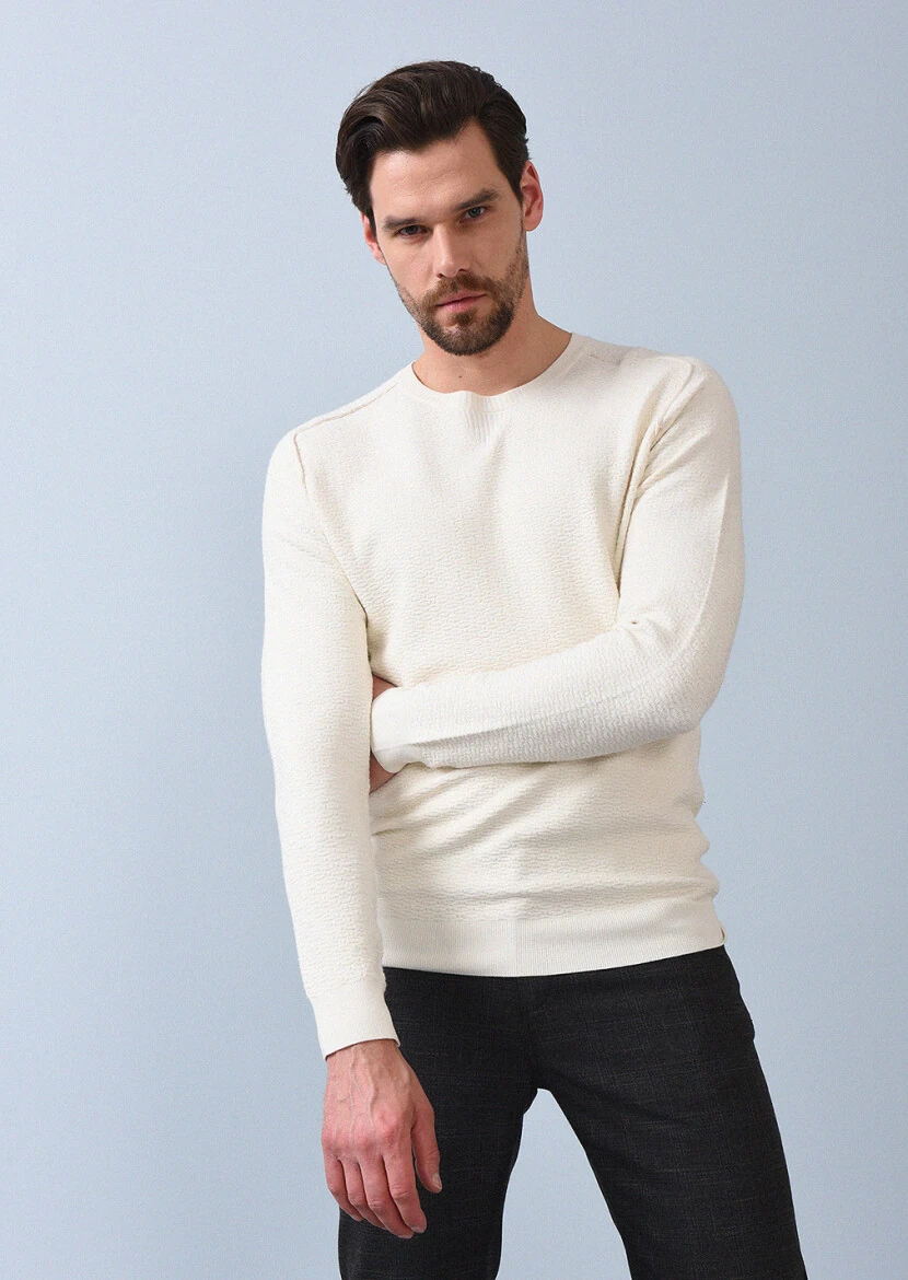 Ecru Knitwear Sweatshirt 