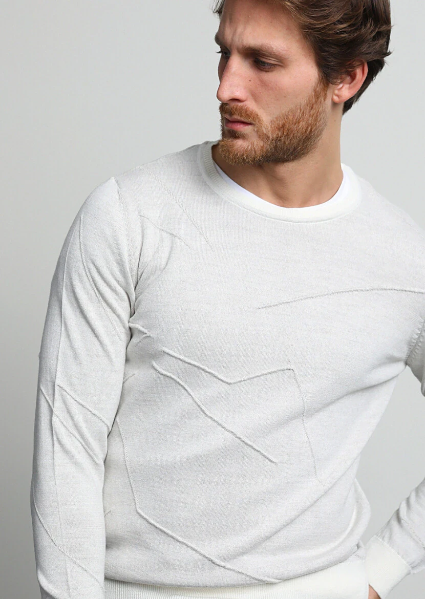 Ecru Knitwear Sweatshirt 