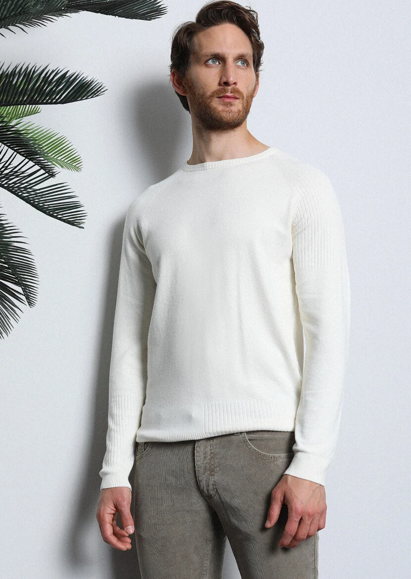 Ecru Knitwear Sweatshirt 