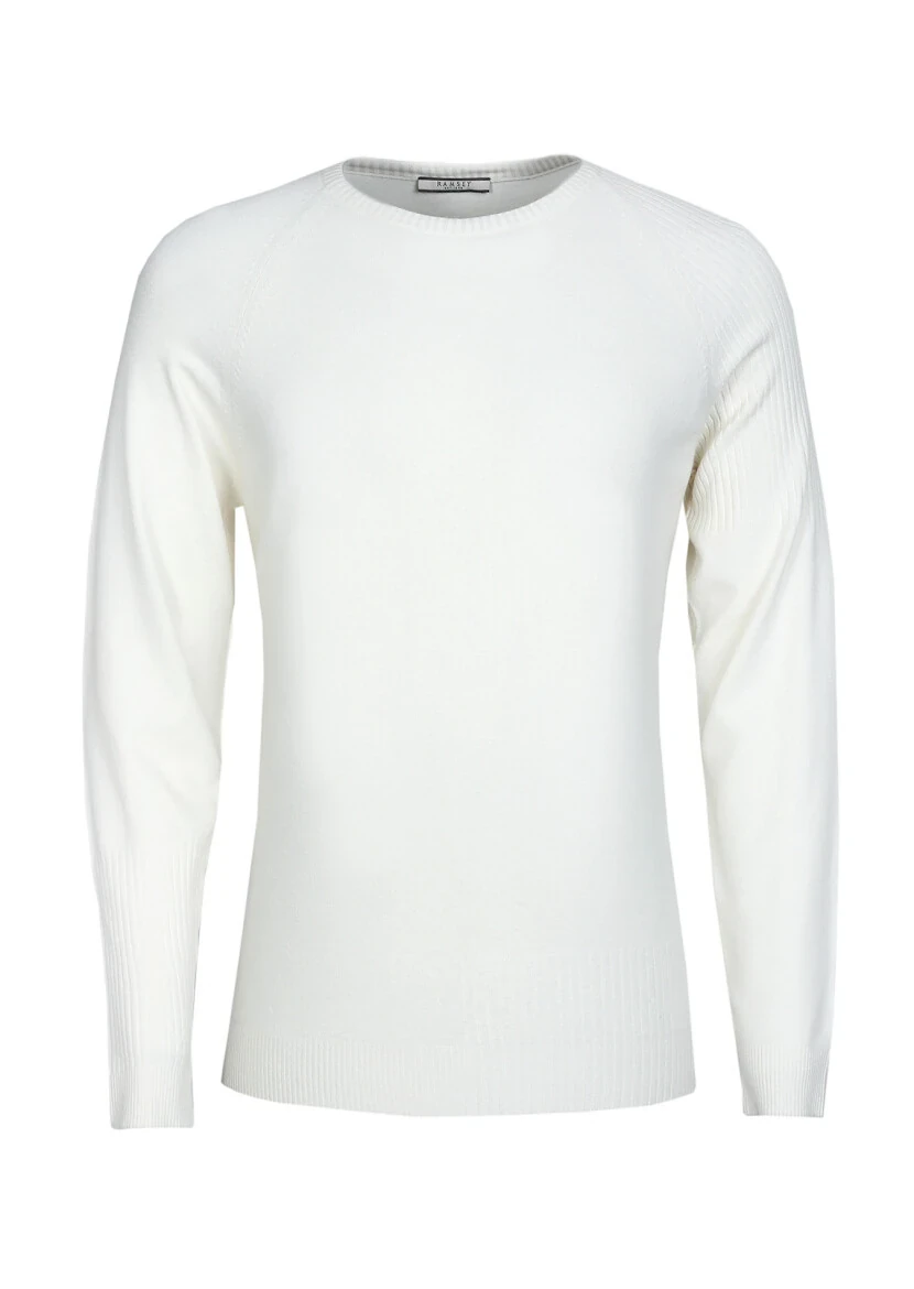Ecru Knitwear Sweatshirt - 6