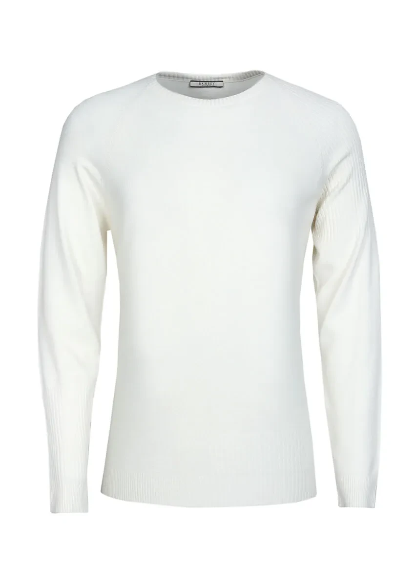 Ecru Knitwear Sweatshirt - 6