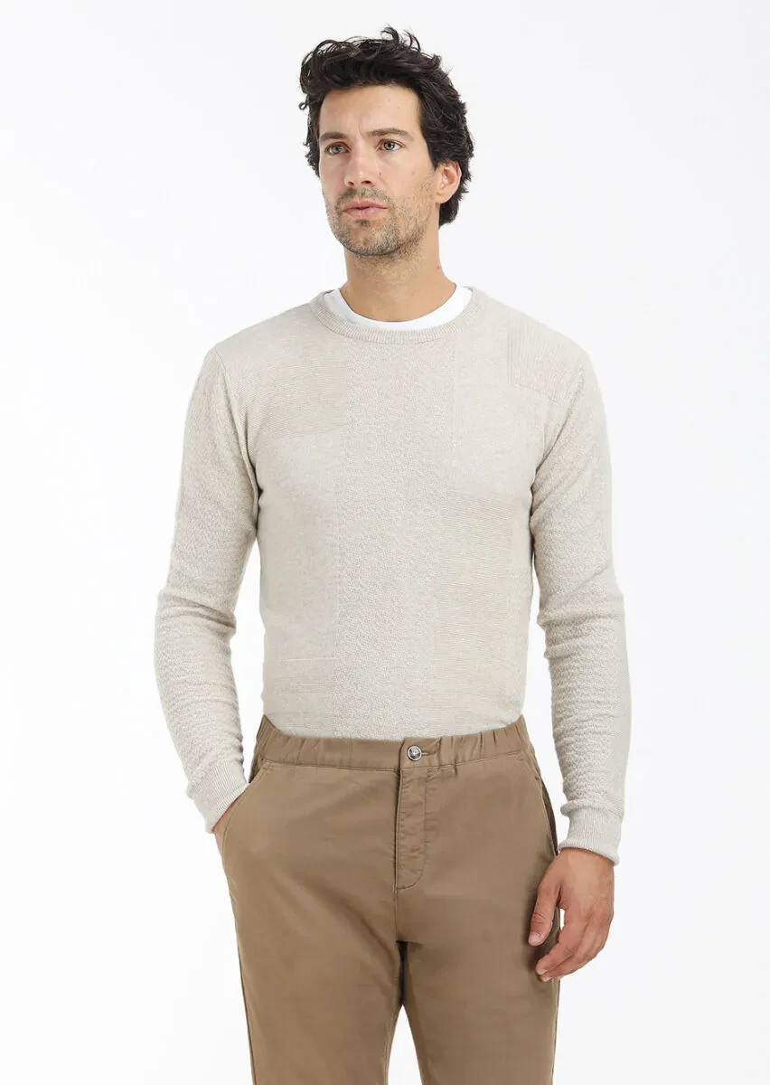Ecru Knitwear Sweatshirt - 2