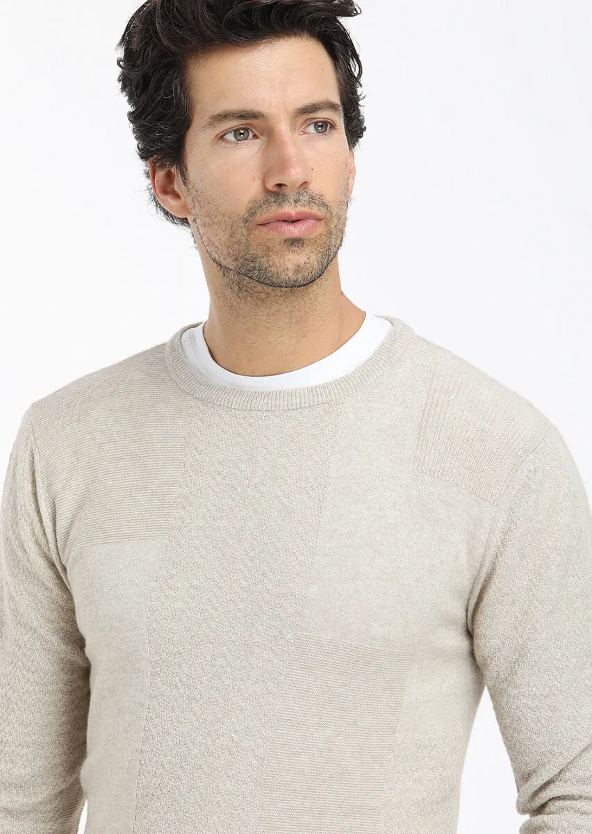 Ecru Knitwear Sweatshirt - 3