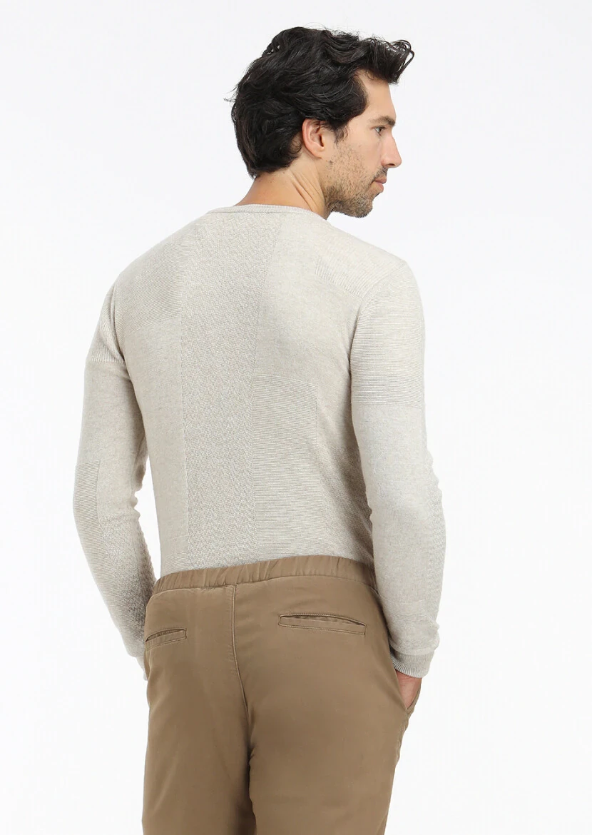 Ecru Knitwear Sweatshirt - 4