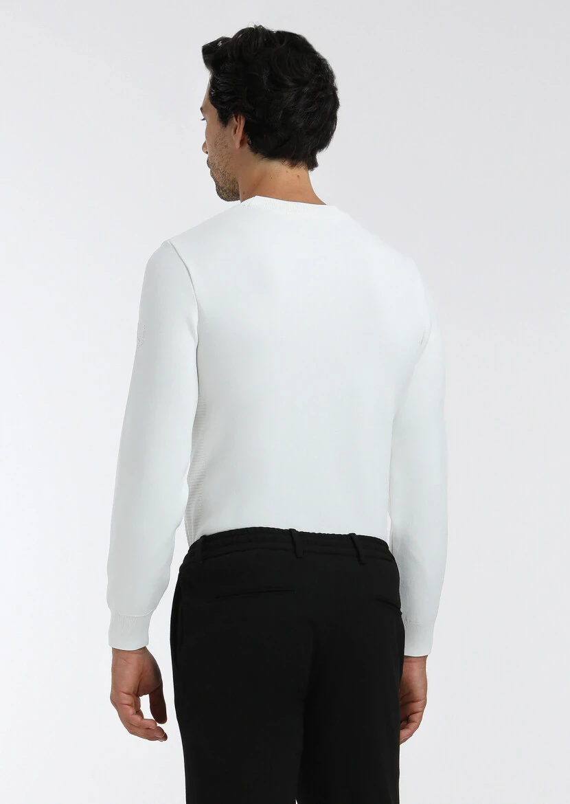 Ecru Knitwear Sweatshirt - 4