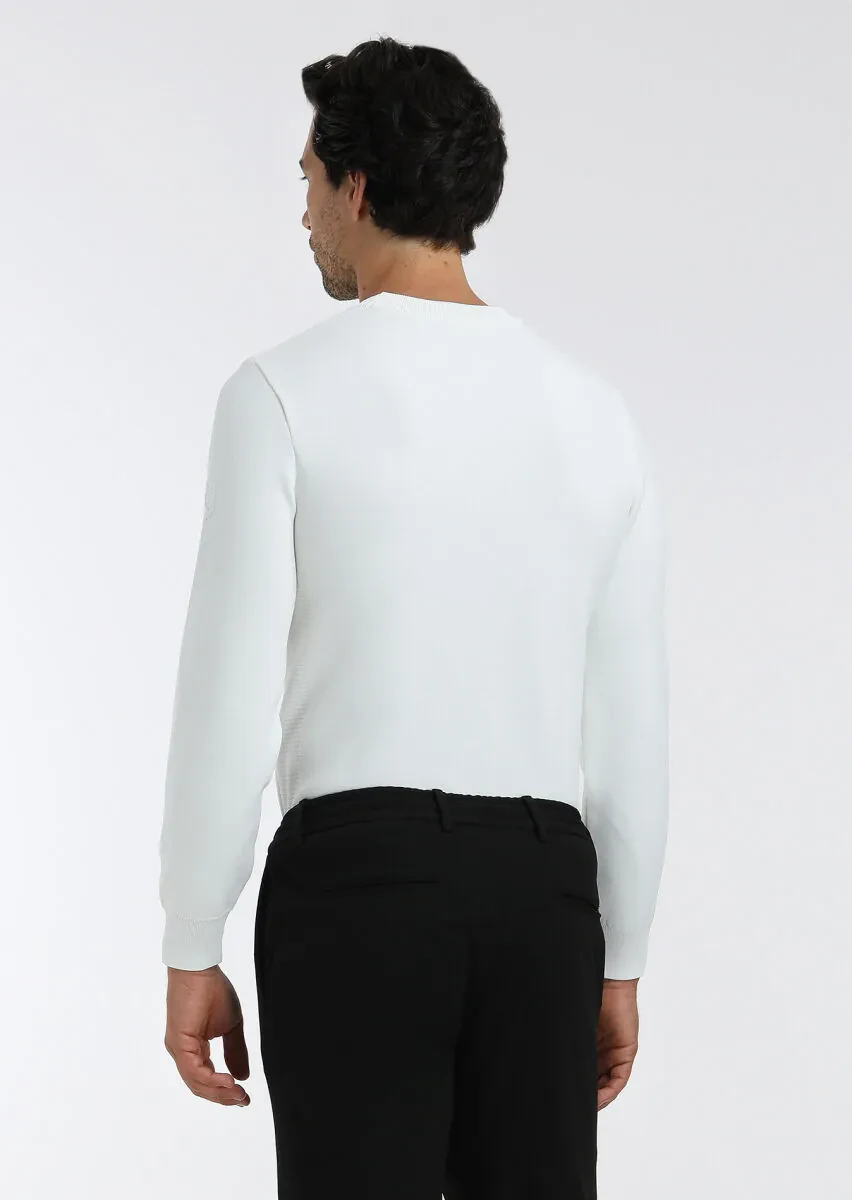 Ecru Knitwear Sweatshirt - 4