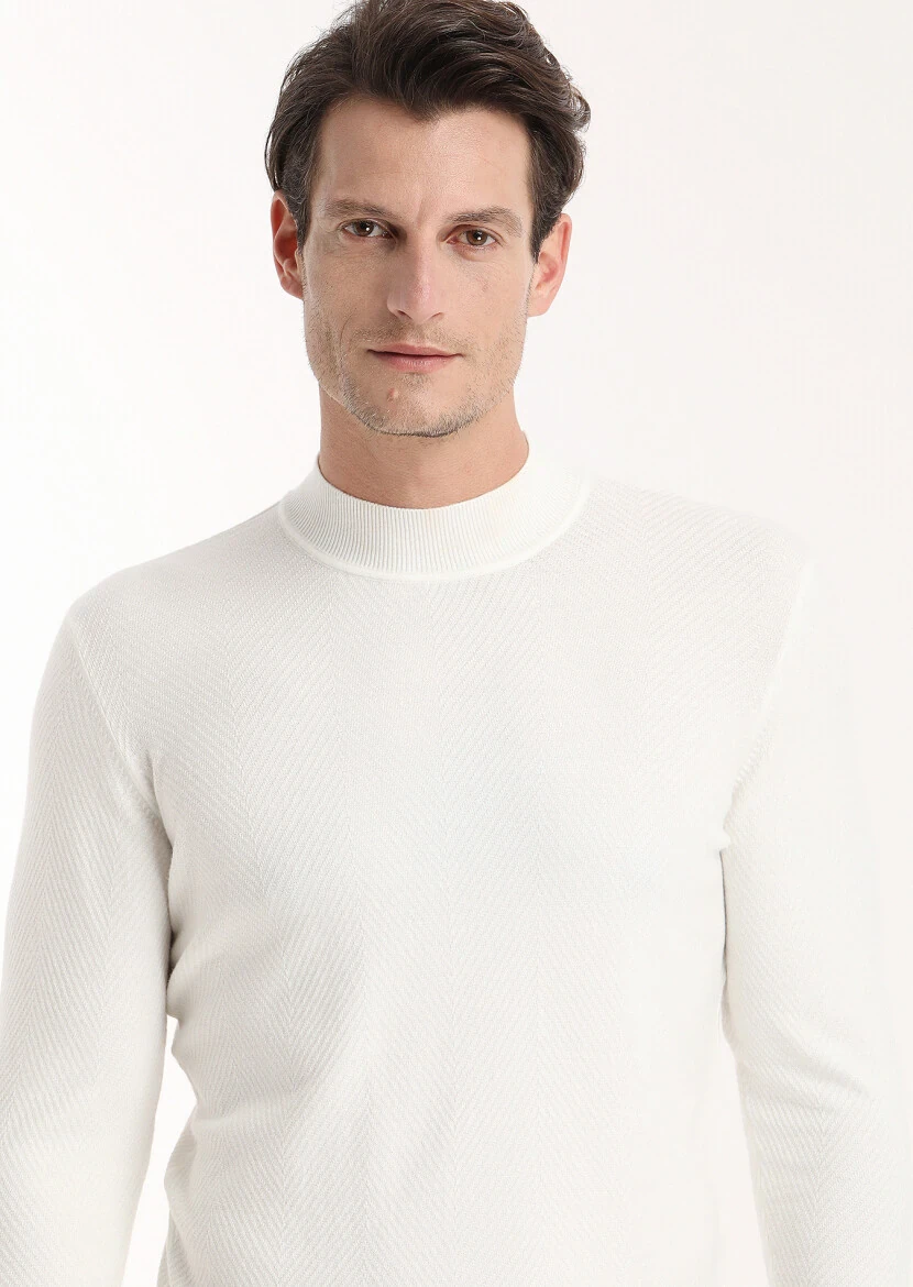 Ecru Knitwear Sweatshirt 