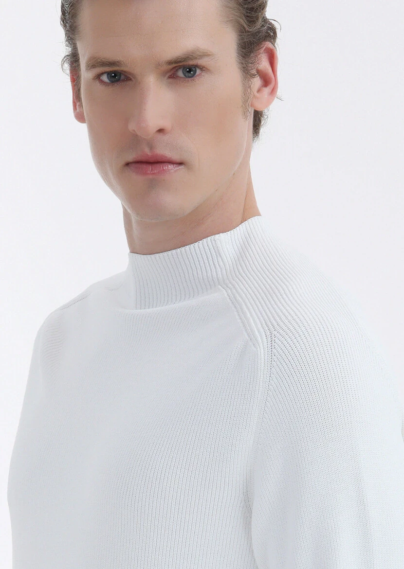 Ecru Knitwear Sweatshirt - 3