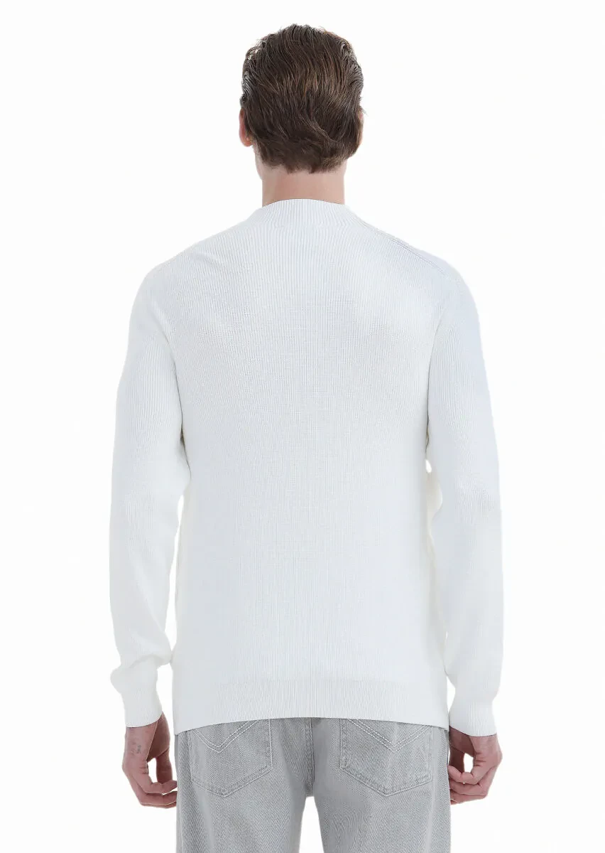 Ecru Knitwear Sweatshirt - 6