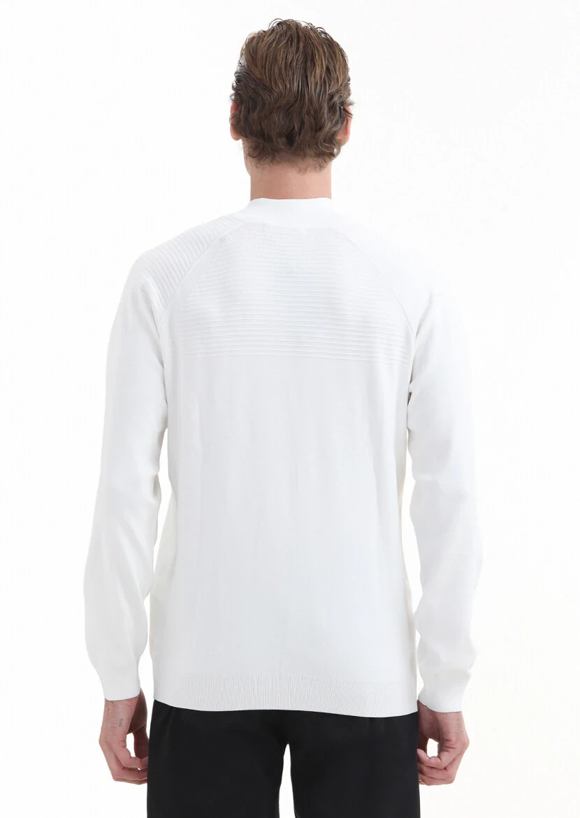 Ecru Knitwear Sweatshirt - 5