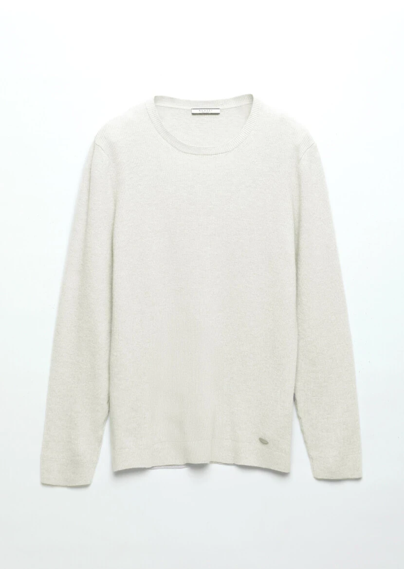 Ecru Knitwear Sweatshirt - 6