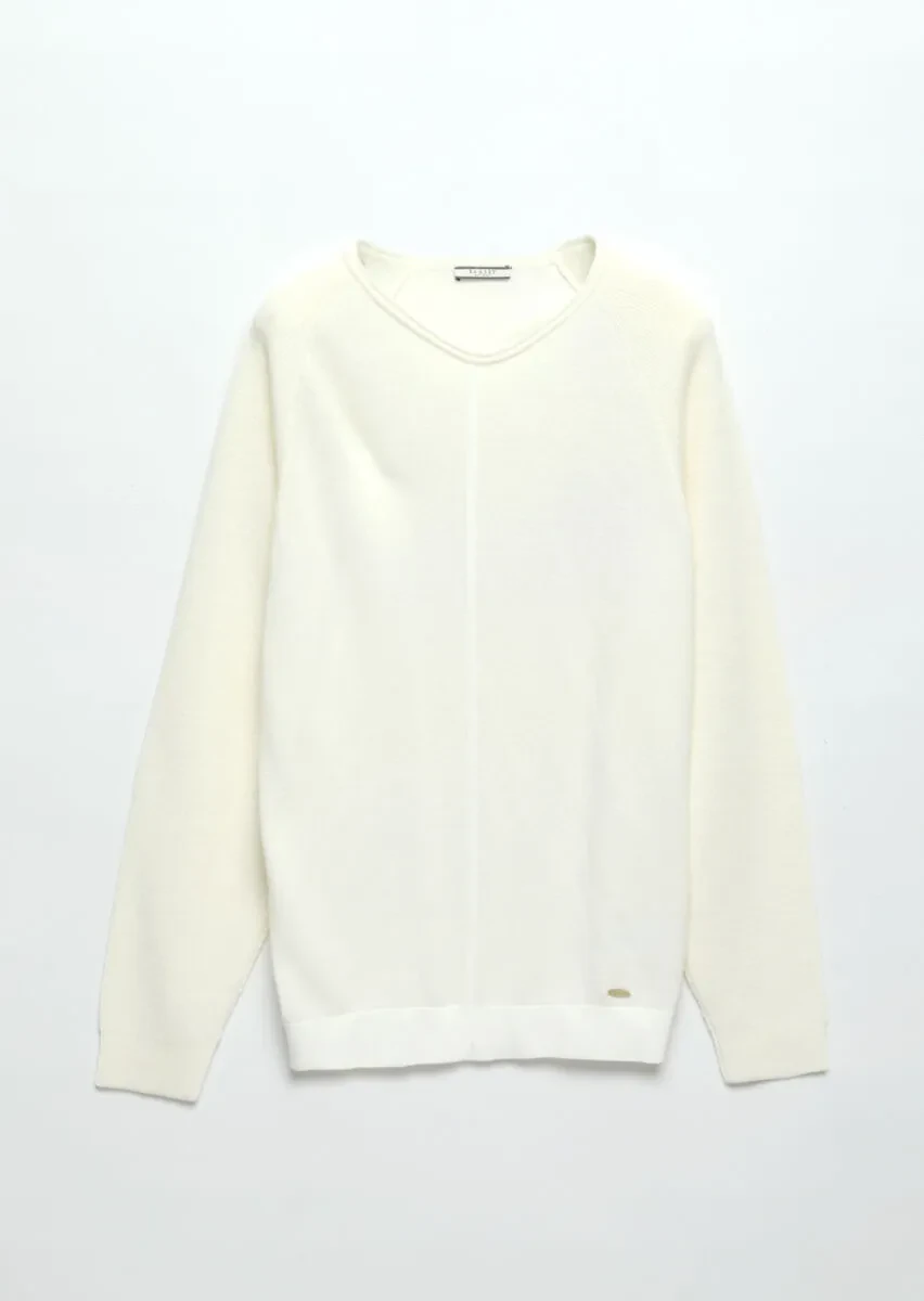 Ecru Knitwear Sweatshirt - 6