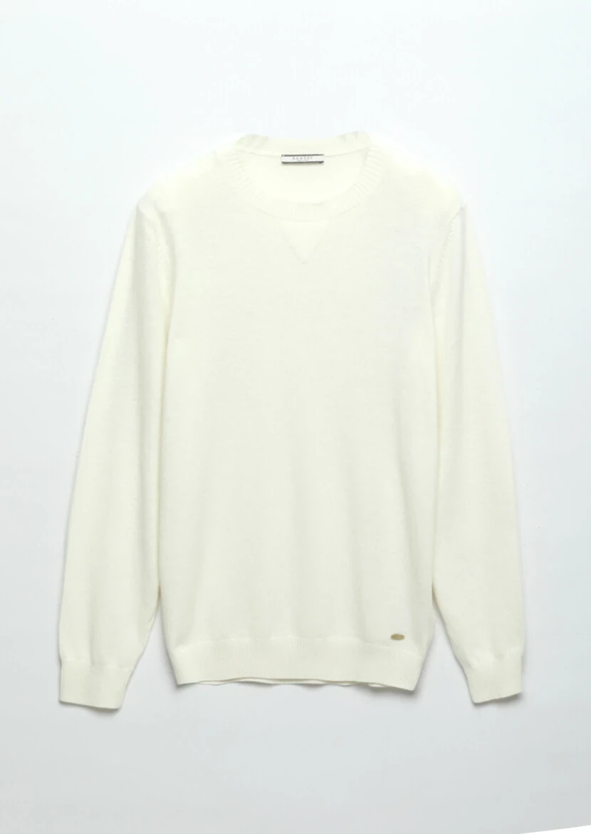 Ecru Knitwear Sweatshirt - 7
