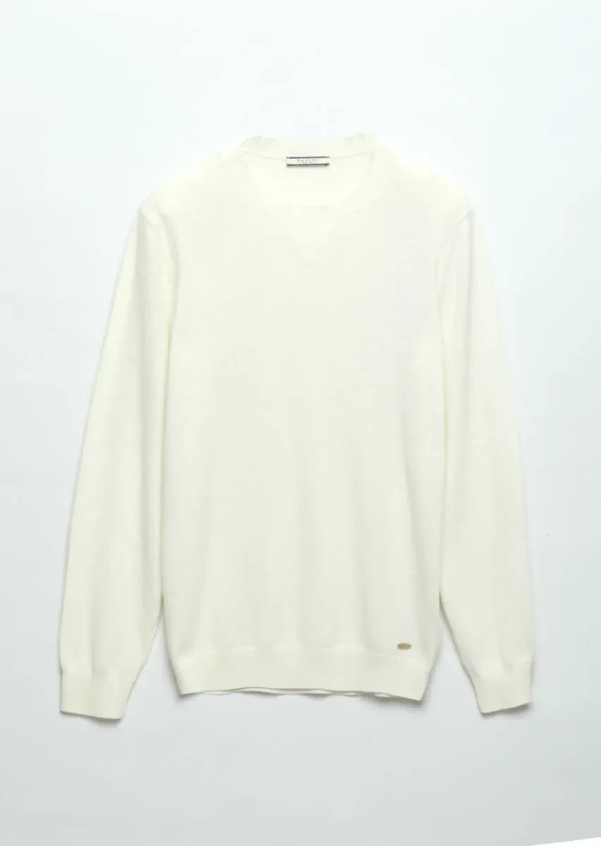 Ecru Knitwear Sweatshirt - 7