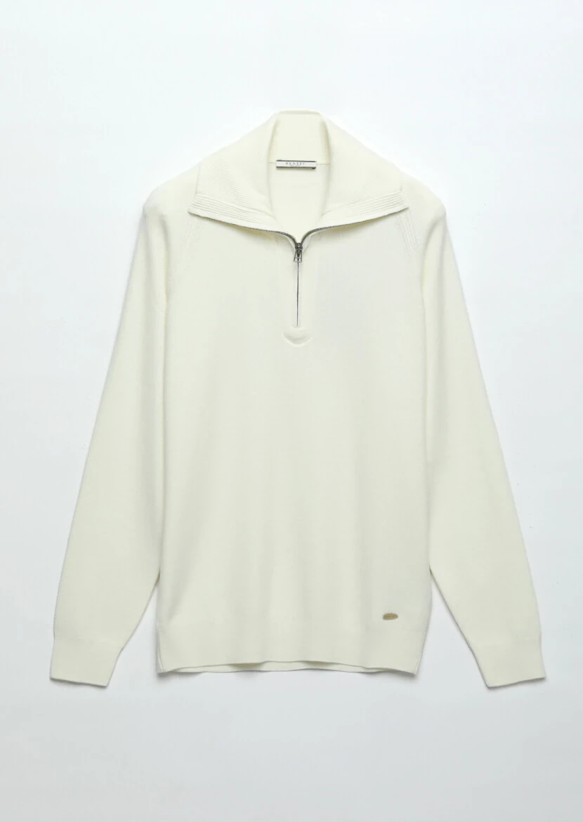 Ecru Knitwear Sweatshirt - 6