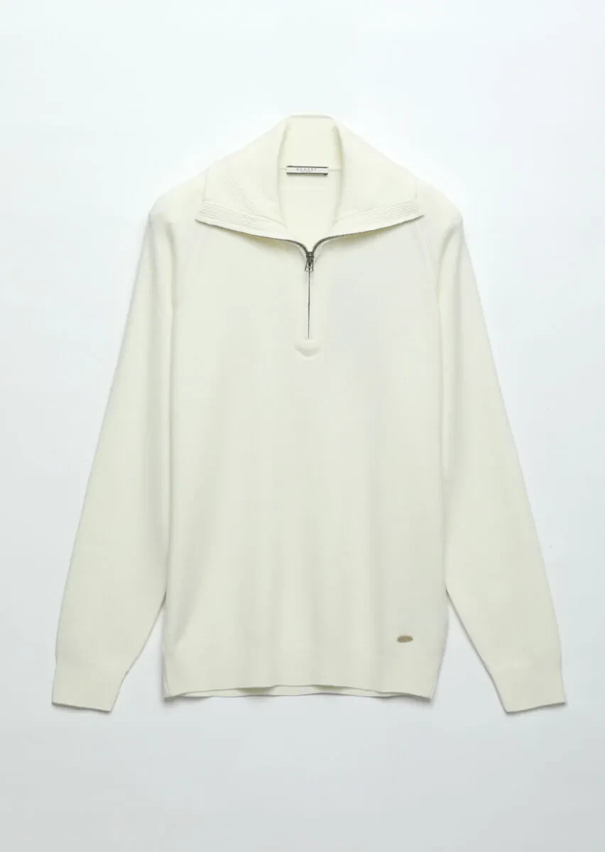 Ecru Knitwear Sweatshirt - 6