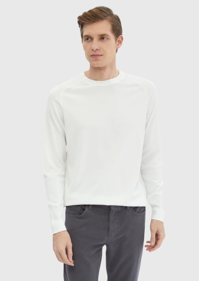 Ecru Knitwear Sweatshirt - 3