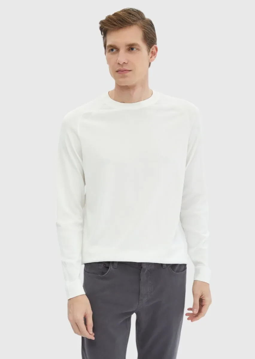 Ecru Knitwear Sweatshirt - 3