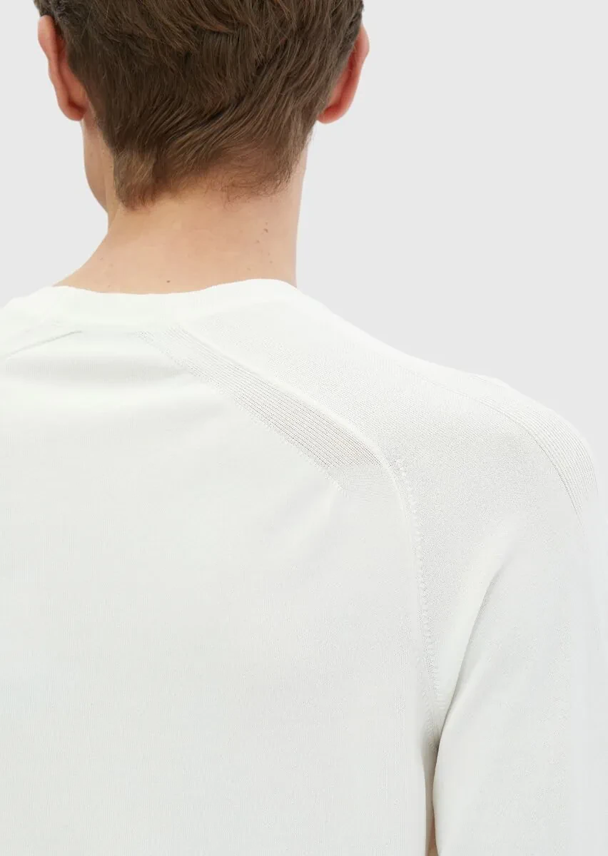 Ecru Knitwear Sweatshirt - 5