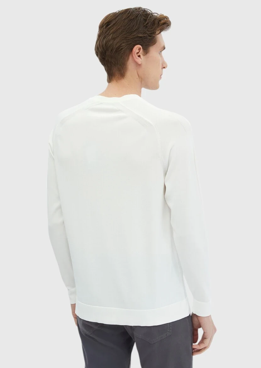 Ecru Knitwear Sweatshirt - 6