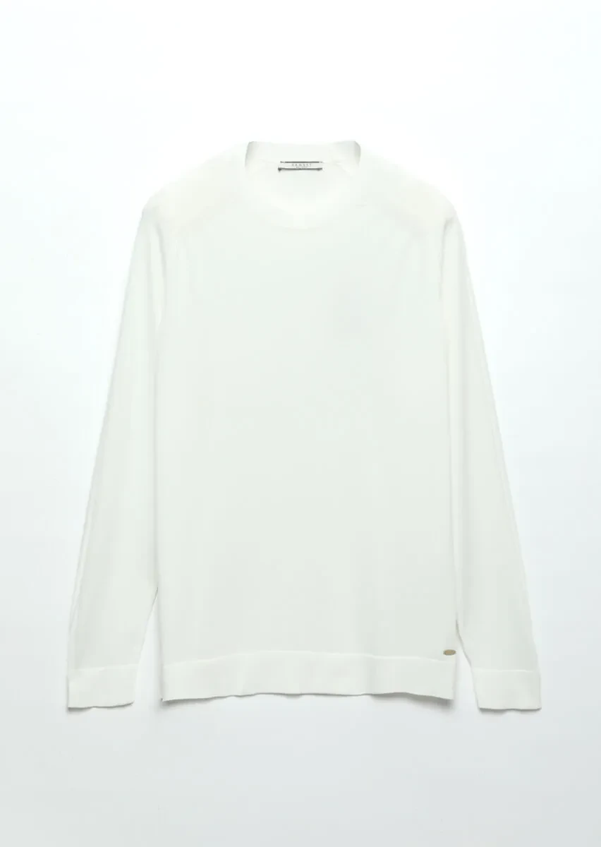 Ecru Knitwear Sweatshirt - 7